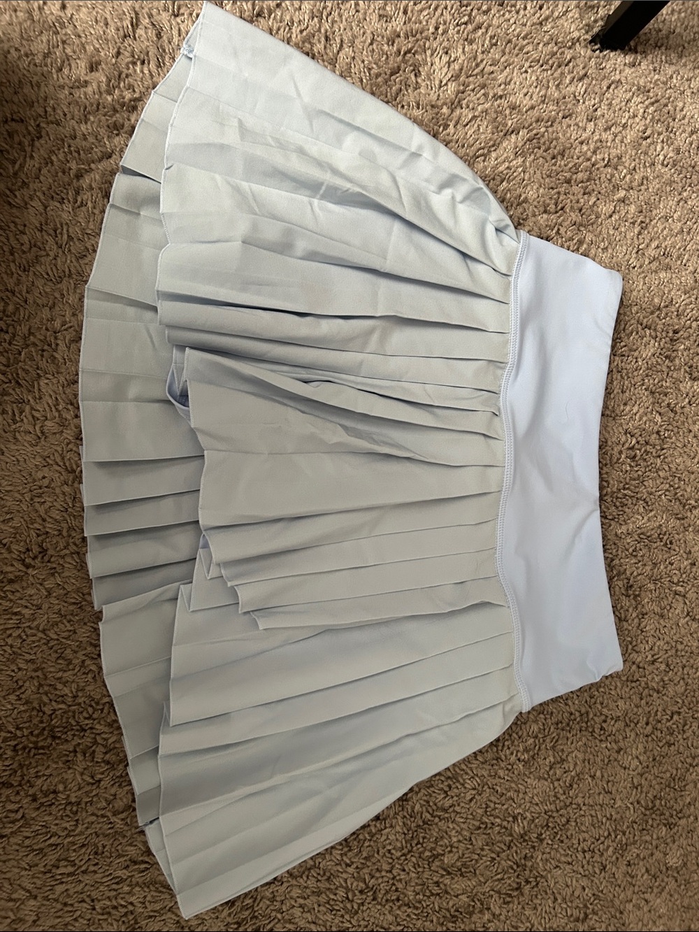CRZ YOGA Light Blue Pleated Mini Skirt